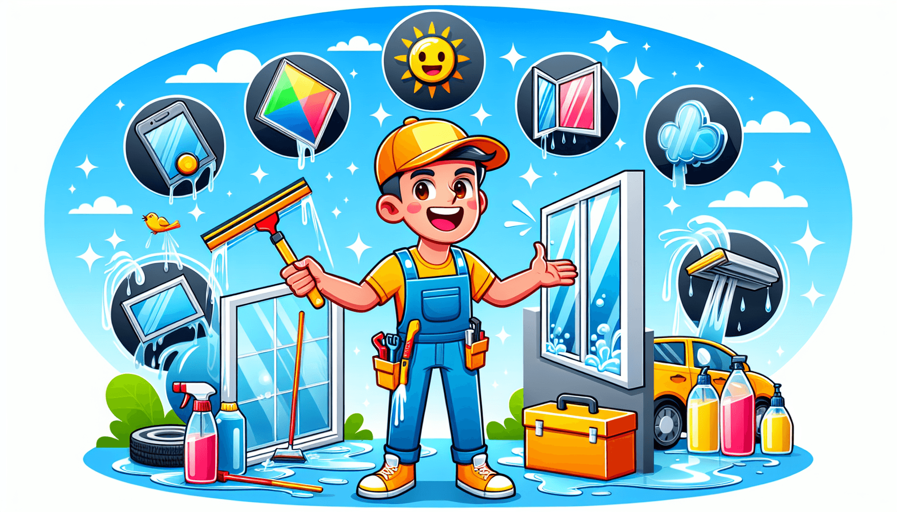 An illustration showcasing various additional cleaning services offered.