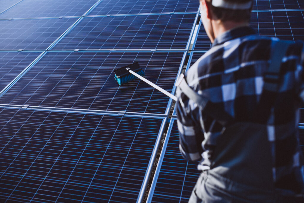 solar panel cleaning
