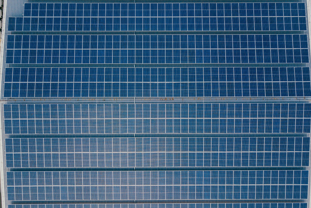 solar panels from above