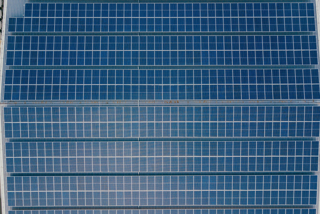 solar panels from above