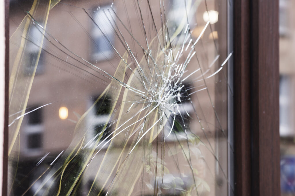 cracked window